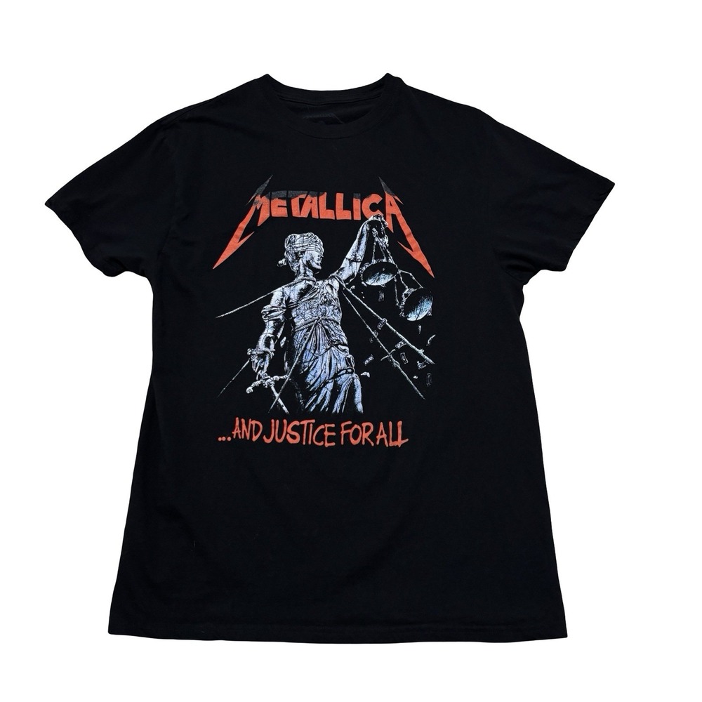 Metallica and Justice For All Graphic T Shirt Women's Large 20 x 29